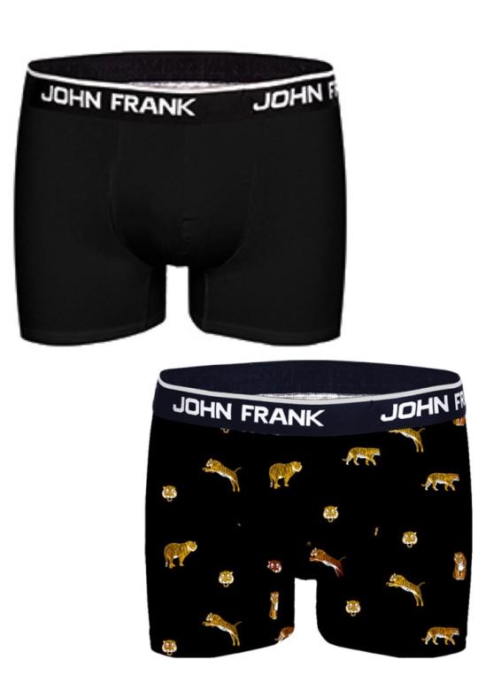 Pánské boxerky John Frank JF2BTORA05 2 pack | černá | M