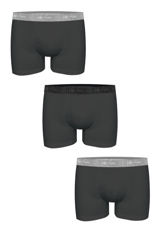 Pánské boxerky John Frank JF3BBLK02 3Pack