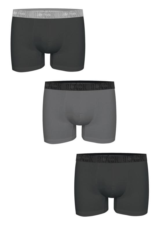 Pánské boxerky John Frank JF3BBLK03 3PACK
