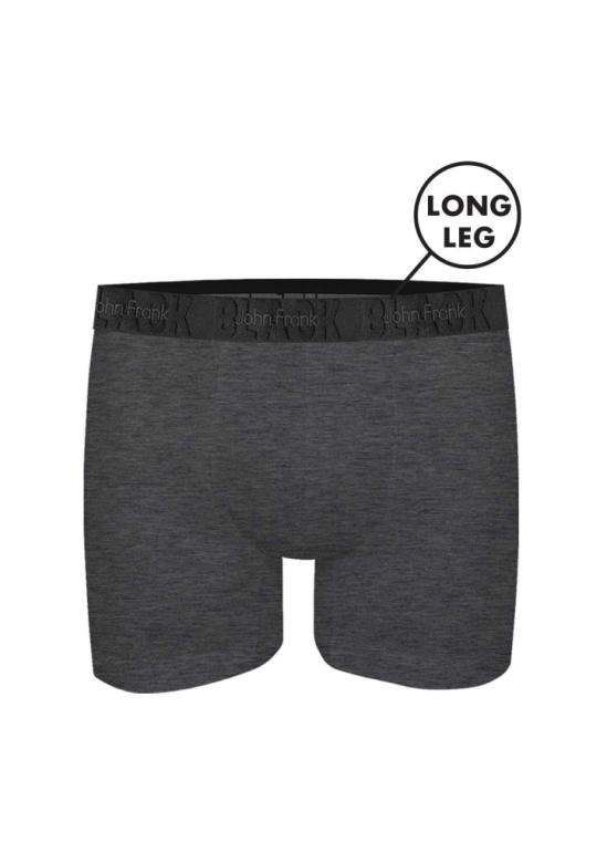 Pánské boxerky John Frank JFBBLKLONG01 FNT137036 | ocelovka | L