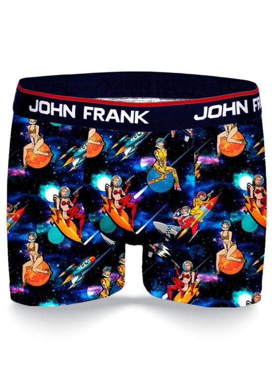 Pánské boxerky John Frank JFBD342 | tm.modrá | XL