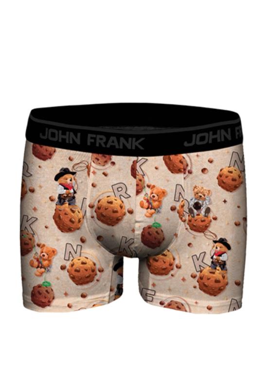 Pánské boxerky John Frank JFBD348 | sv.hnědá | XL