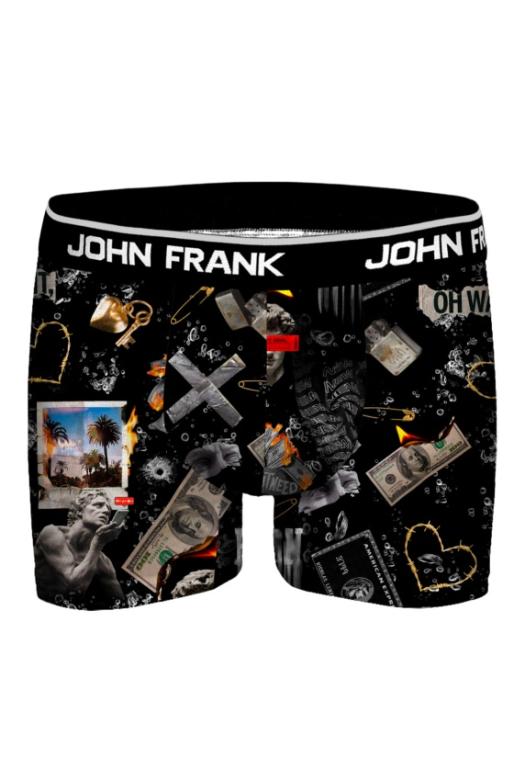 Pánské boxerky John Frank JFBDMOD107 | černá | XL