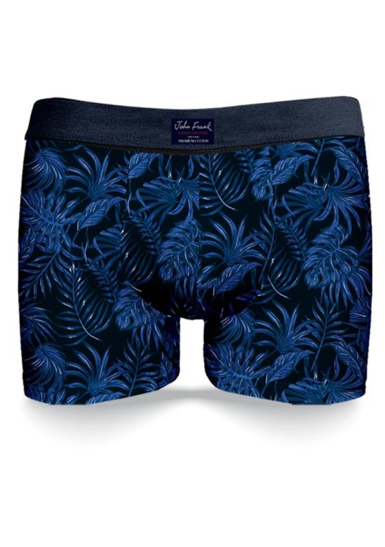Pánské boxerky John Frank JFBUC146-LEAF | černá | M