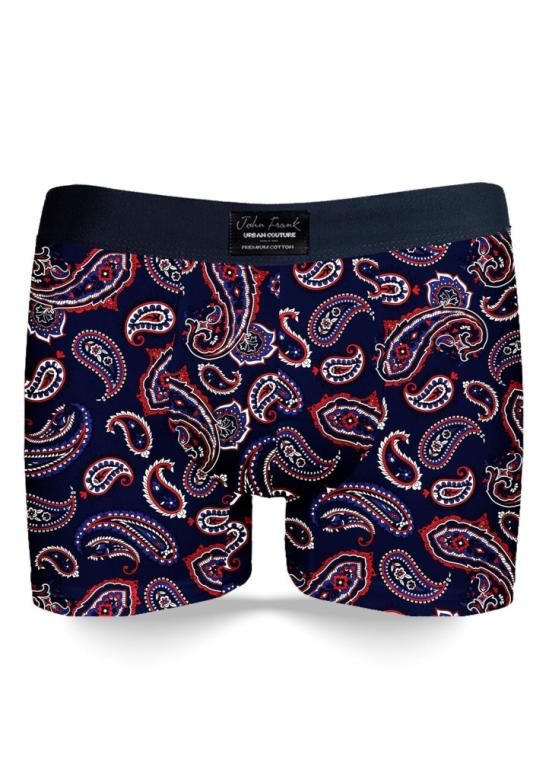 Pánské boxerky John Frank JFBUC147 | tm.modrá | L