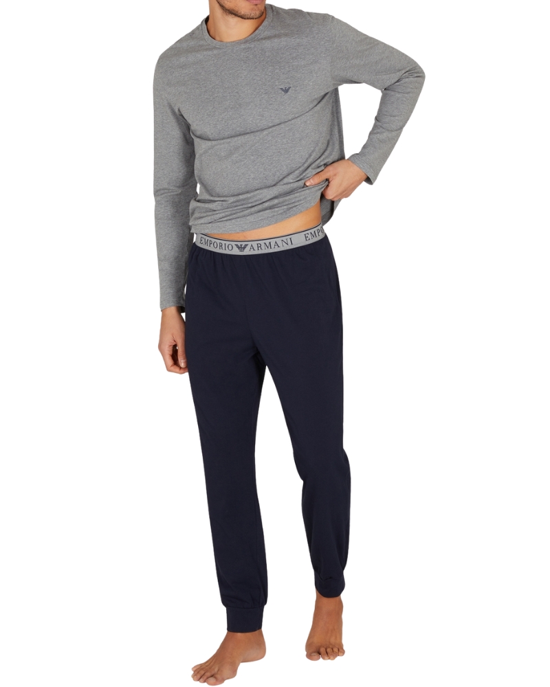 Pánské pyžamo Emporio Armani EM000610 AF10776 šedá