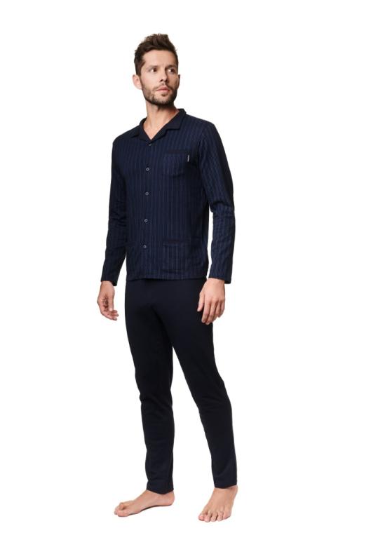 Pánské pyžamo Henderson 39244-59X | tm.modrá | XXL