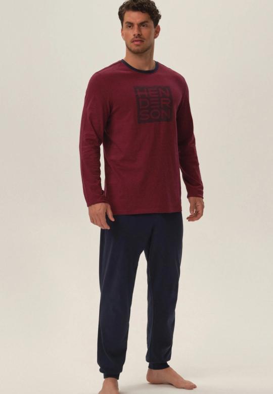 Pánské pyžamo Henderson 41909 | bordó | XL