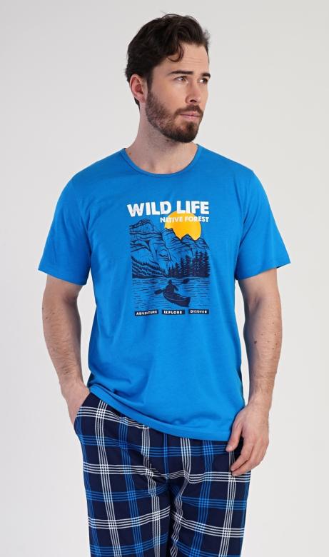 Pánské pyžamo Vienetta Secret Wild life kapri