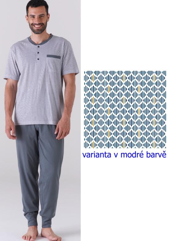 Pánské pyžamo KARELPIU KC6185 | modrá | 3XL