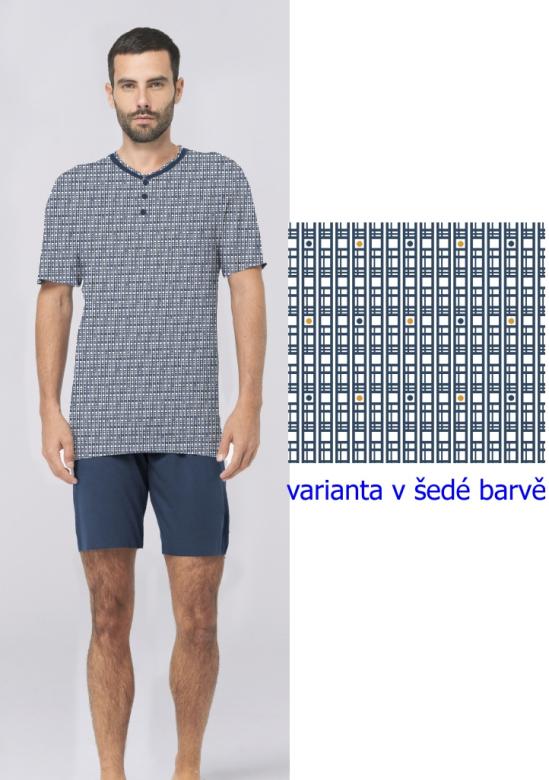 Pánské nadměrné pyžamo KARELPIU KC6198 | modrá | 4XL