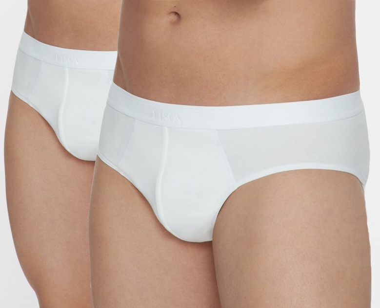 Pánské slipy Lisca 32034 Hermes 2 KUSY bílé | bílá | M