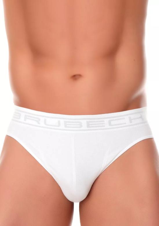Pánské slipy Seamless BE00290M BRUBECK | bílá | XL