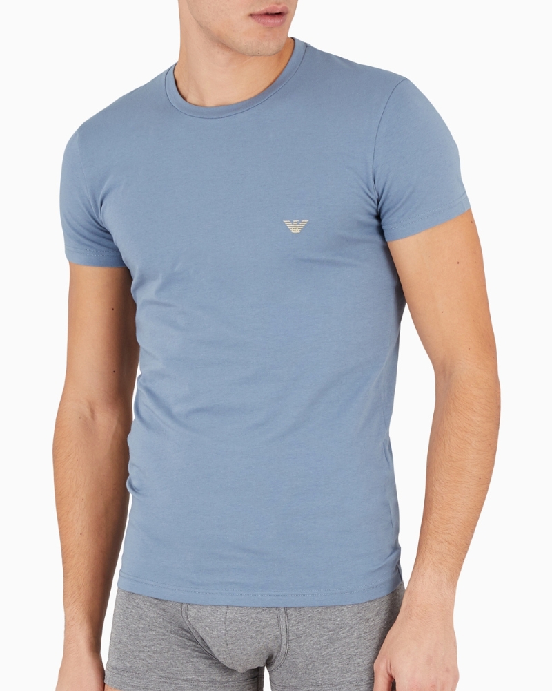 Pánské triko Emporio Armani 111035 4F512 modré