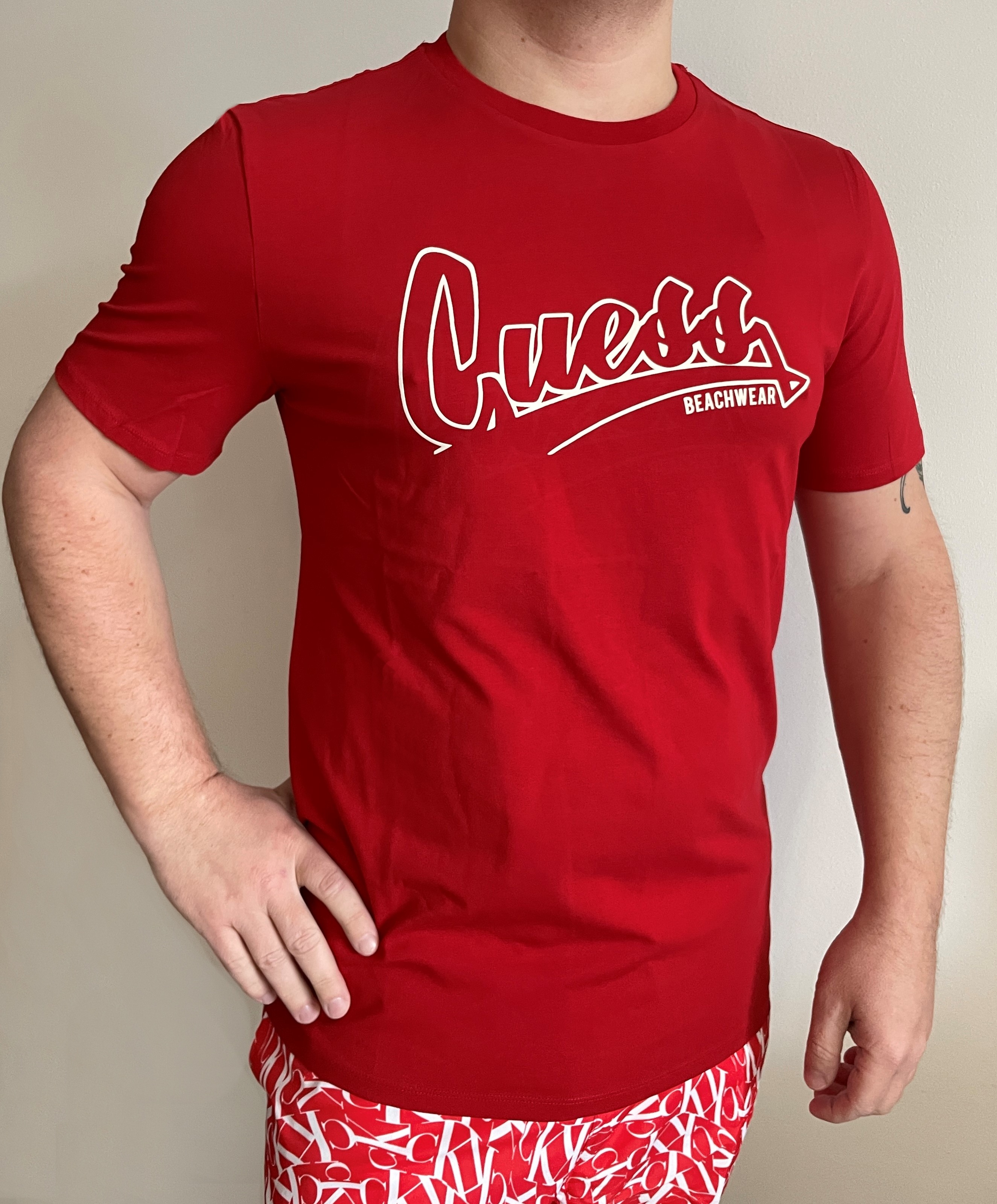 Pánské triko Guess F2GI01 červené