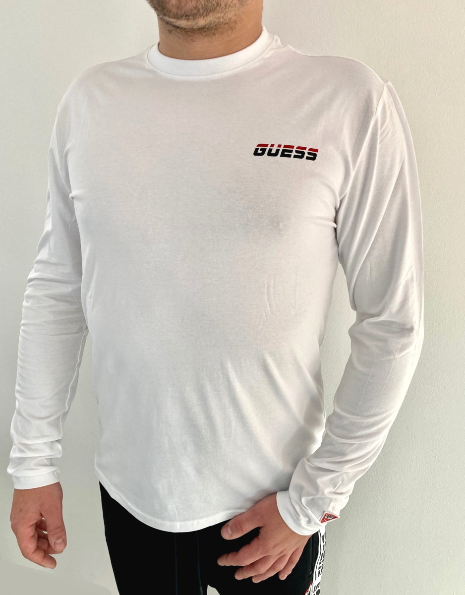 Levně Pánské triko Guess U0BA52 bílé